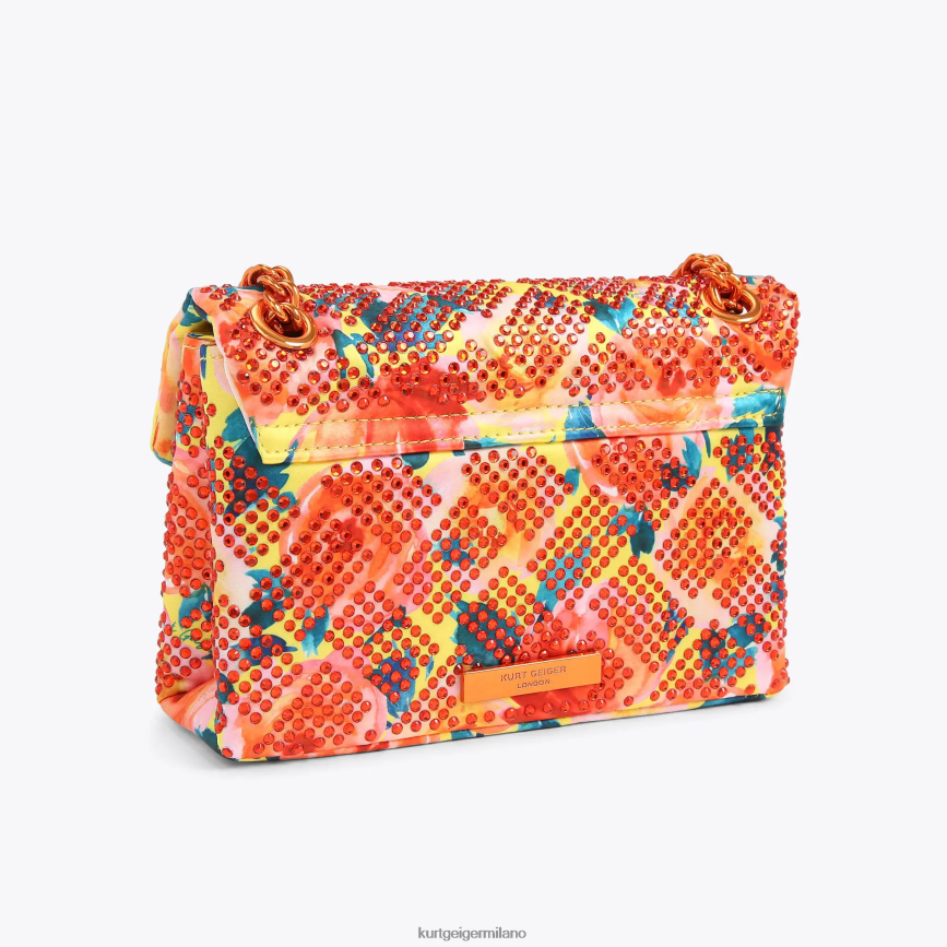 esso Kurt Geiger donne tessuto londra mini kensington arancia 8024FF13 | borse
