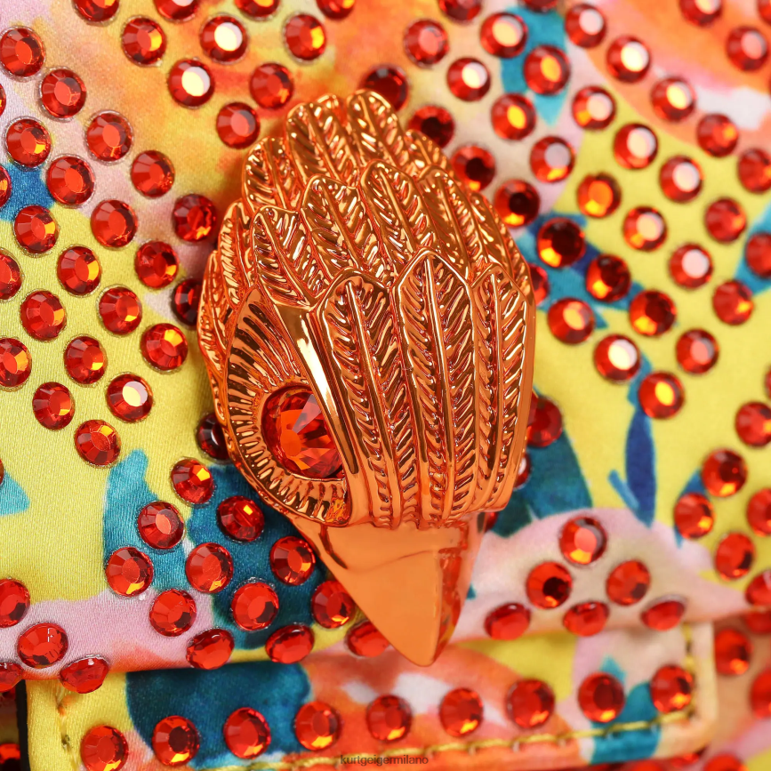 esso Kurt Geiger donne tessuto londra mini kensington arancia 8024FF13 | borse