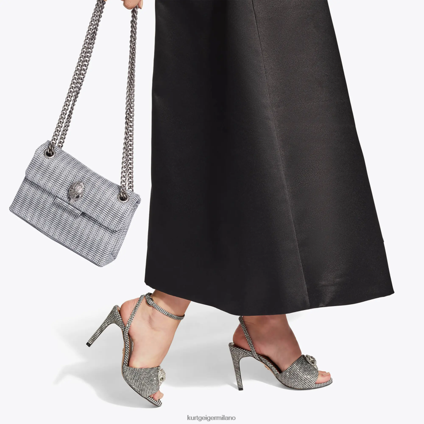 esso Kurt Geiger donne tessuto londra mini kensington argento 8024FF35 | borse