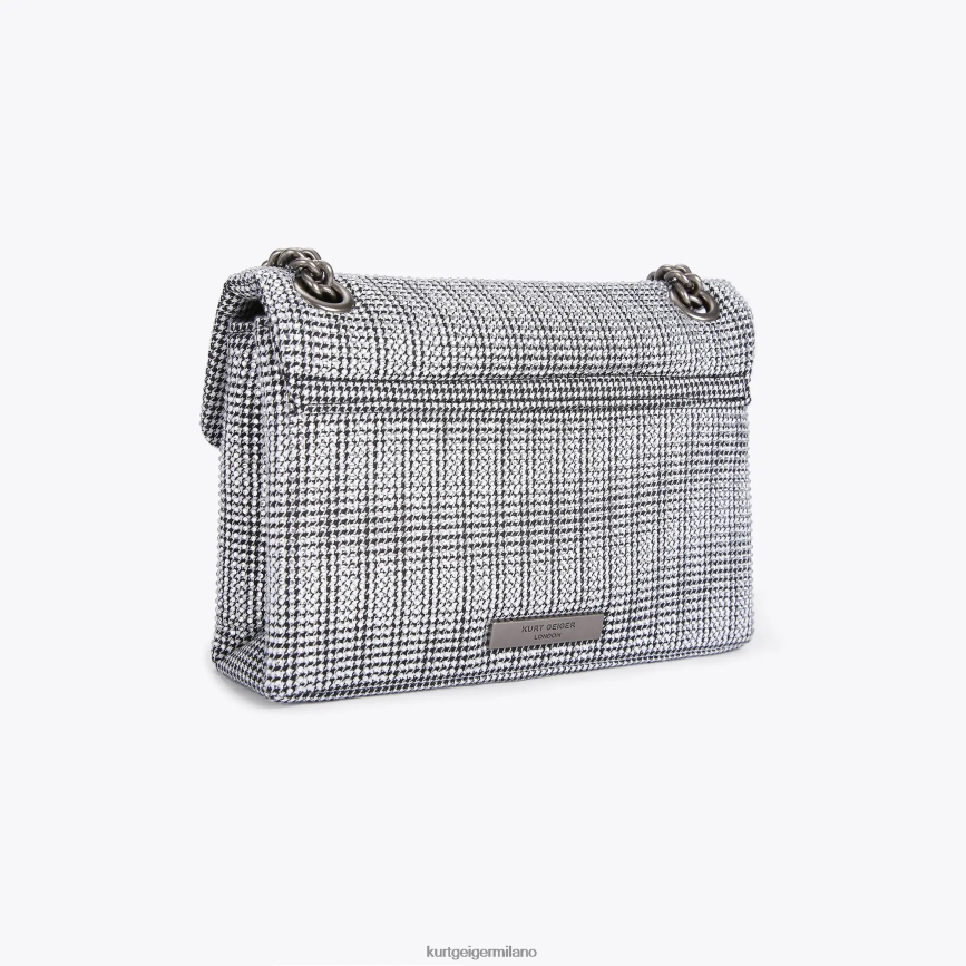 esso Kurt Geiger donne tessuto londra mini kensington argento 8024FF35 | borse