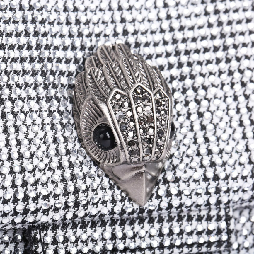 esso Kurt Geiger donne tessuto londra mini kensington argento 8024FF35 | borse