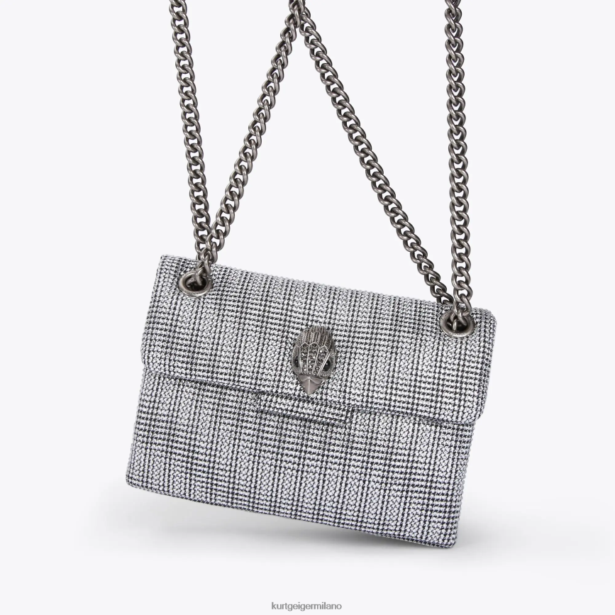 esso Kurt Geiger donne tessuto londra mini kensington argento 8024FF35 | borse