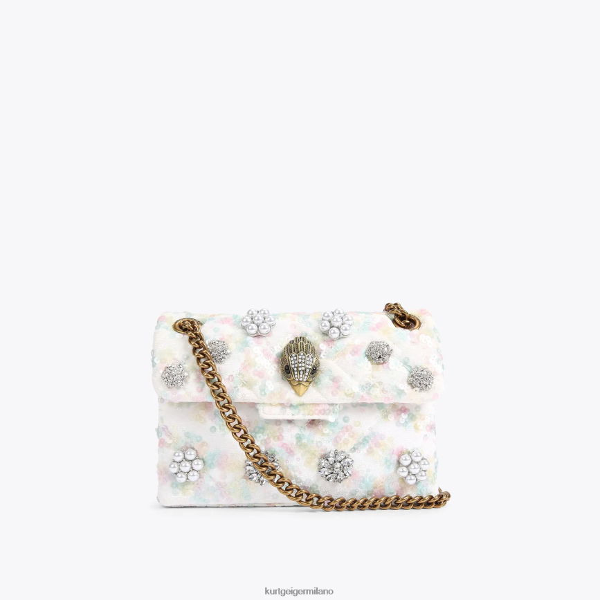 esso Kurt Geiger donne tessuto londra mini kensington bianco 8024FF39 | borse