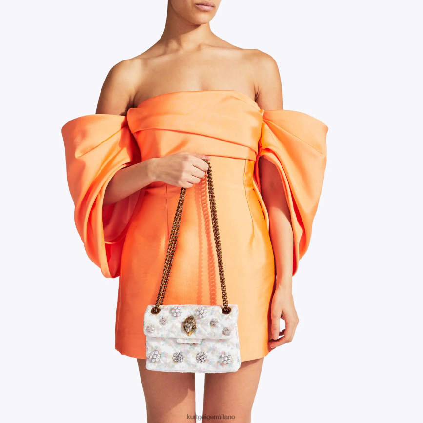 esso Kurt Geiger donne tessuto londra mini kensington bianco 8024FF39 | borse