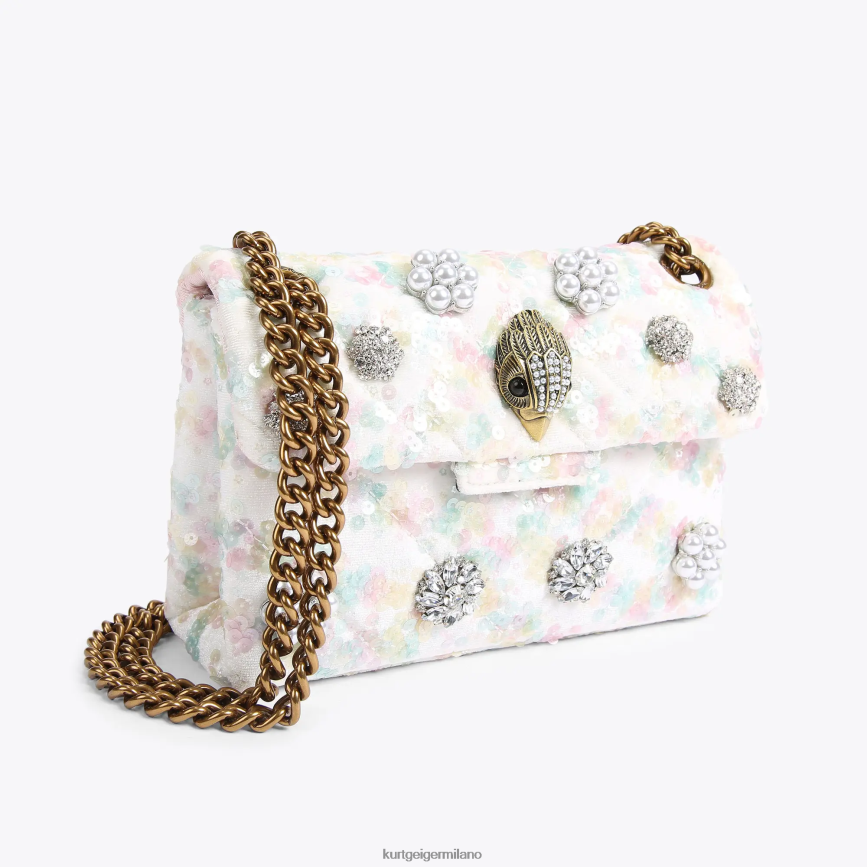 esso Kurt Geiger donne tessuto londra mini kensington bianco 8024FF39 | borse