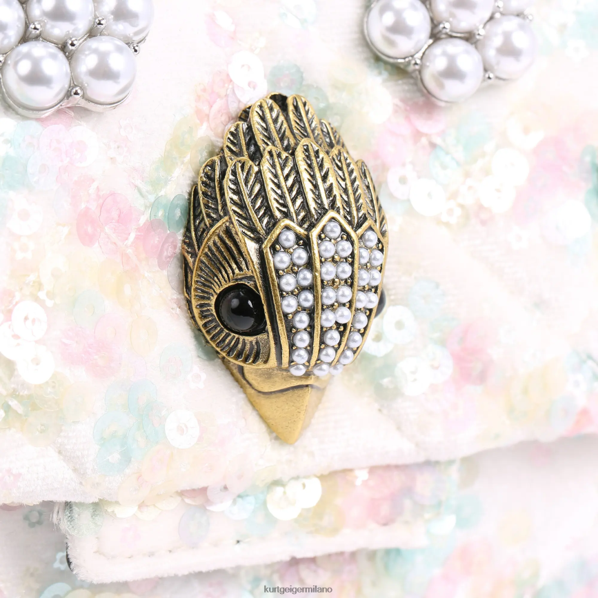 esso Kurt Geiger donne tessuto londra mini kensington bianco 8024FF39 | borse