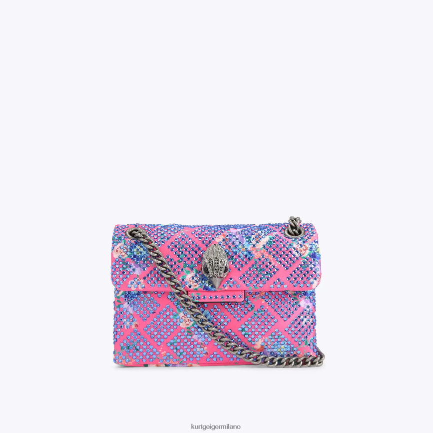 esso Kurt Geiger donne tessuto londra mini kensington combinazione rosa 8024FF36 | borse