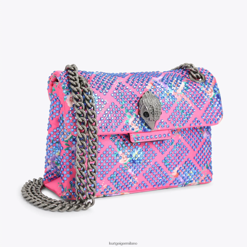esso Kurt Geiger donne tessuto londra mini kensington combinazione rosa 8024FF36 | borse