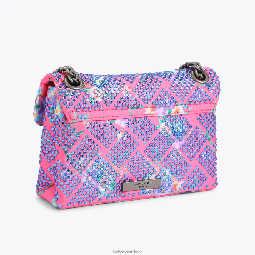 esso Kurt Geiger donne tessuto londra mini kensington combinazione rosa 8024FF36 | borse