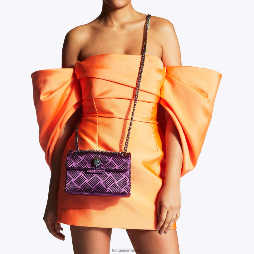 esso Kurt Geiger donne tessuto londra mini kensington viola 8024FF37 | borse