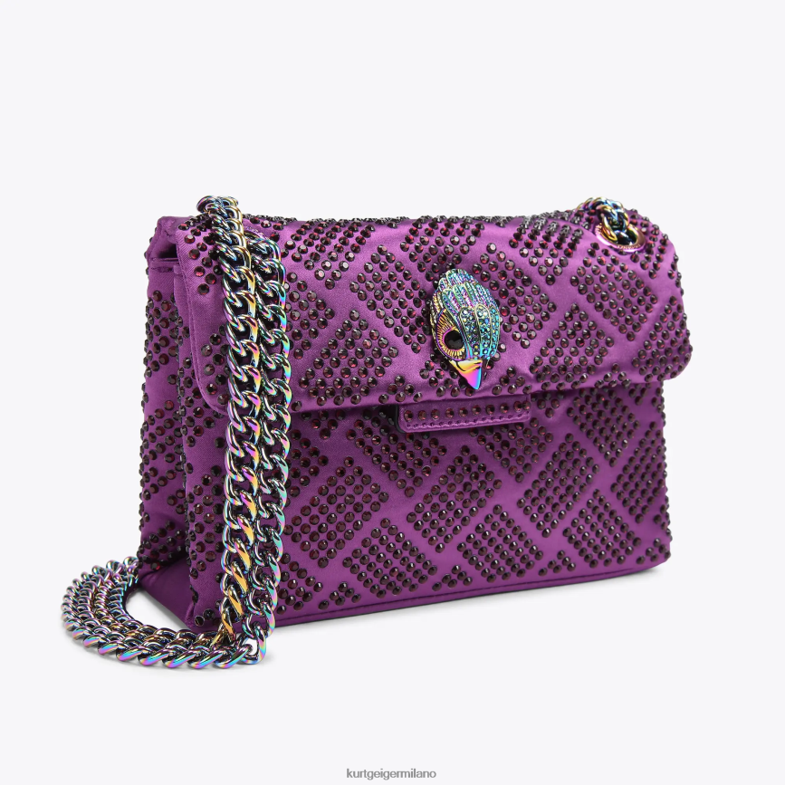 esso Kurt Geiger donne tessuto londra mini kensington viola 8024FF37 | borse