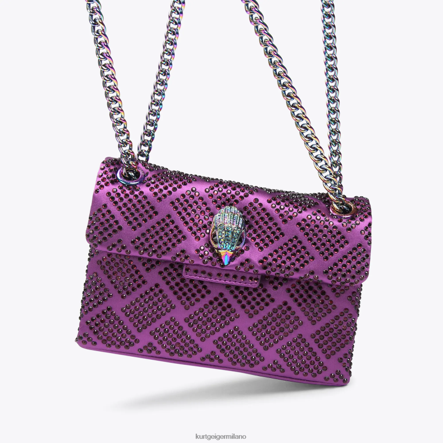 esso Kurt Geiger donne tessuto londra mini kensington viola 8024FF37 | borse