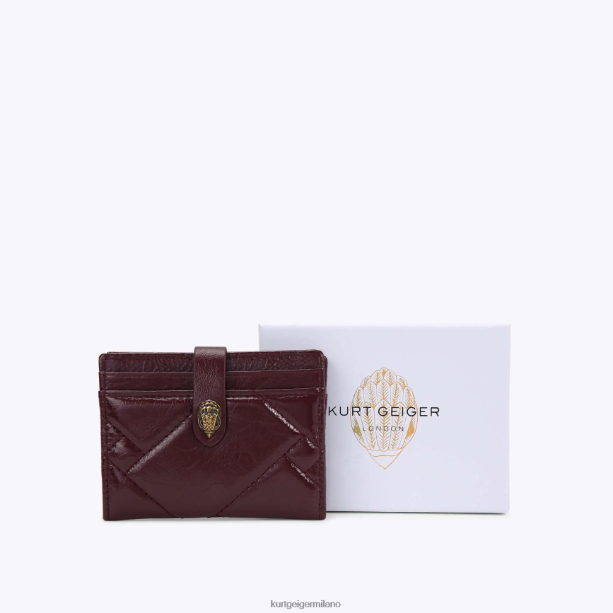 esso Kurt Geiger donne Porta carte multiplo London morbido vino 8024FF558 | borse