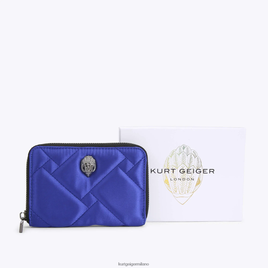 esso Kurt Geiger donne Portafoglio London piccolo con zip in nylon blu 8024FF559 | borse
