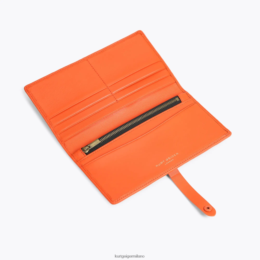 esso Kurt Geiger donne Portafoglio morbido in pelle London arancia 8024FF275 | borse