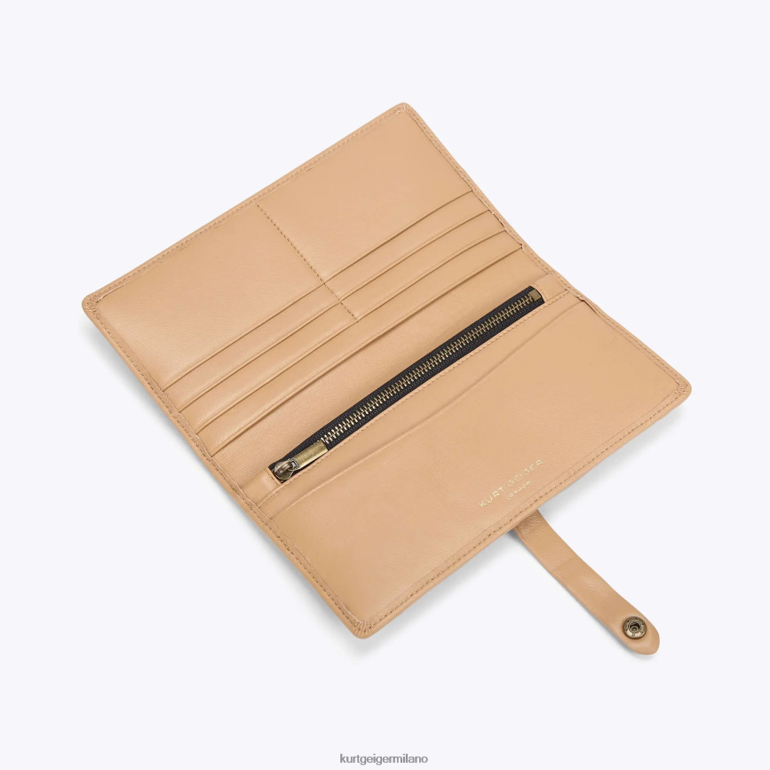 esso Kurt Geiger donne Portafoglio morbido in pelle London cammello 8024FF564 | borse