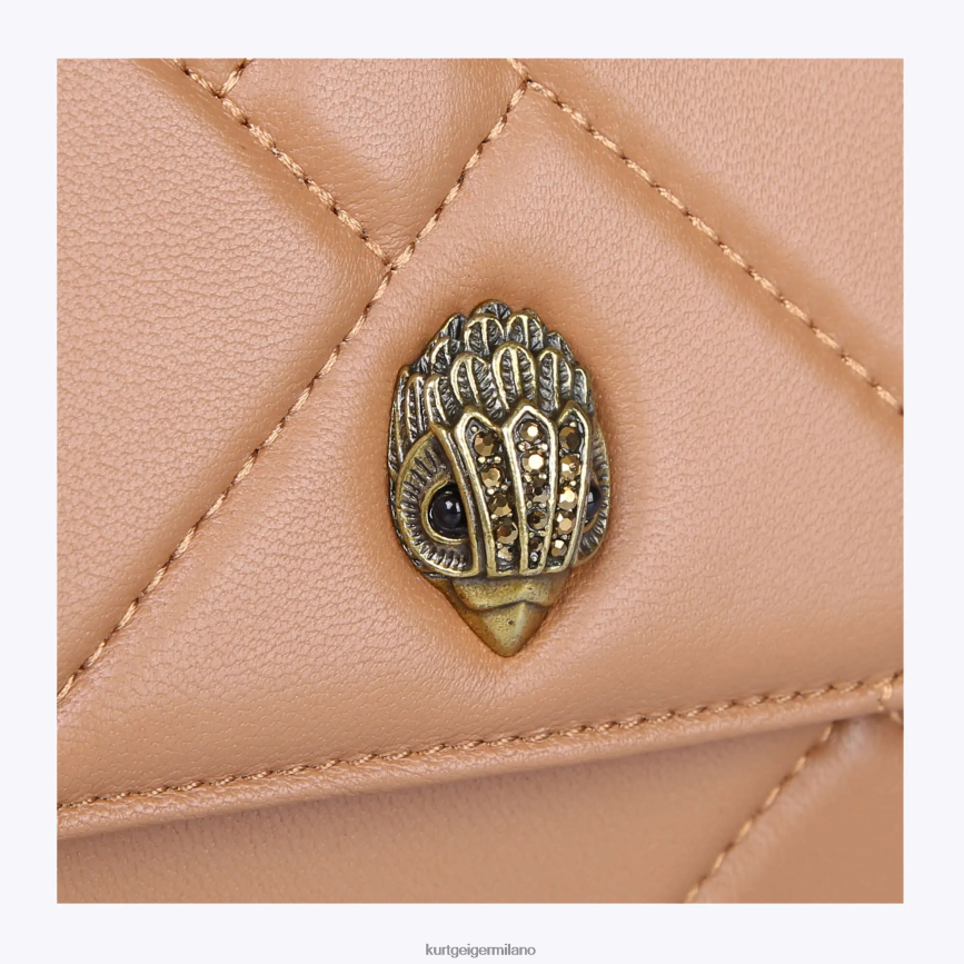 esso Kurt Geiger donne portafoglio trapuntato London Kensington cammello 8024FF95 | borse