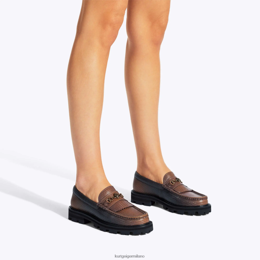 esso Kurt Geiger donne Mocassino grosso London Carnaby marrone medio 8024FF394 | calzature