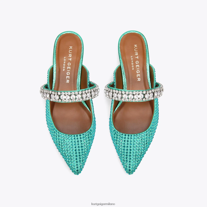 esso Kurt Geiger donne cristalli principeschi di Londra verde acqua 8024FF668 | calzature