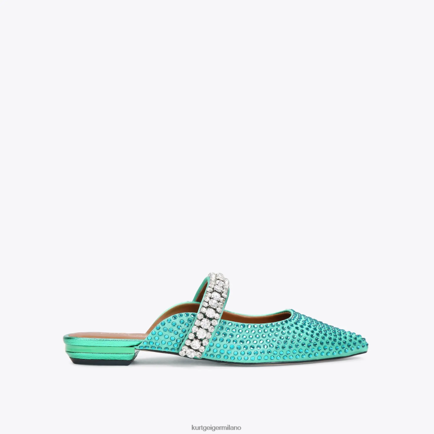esso Kurt Geiger donne cristalli principeschi di Londra verde acqua 8024FF668 | calzature
