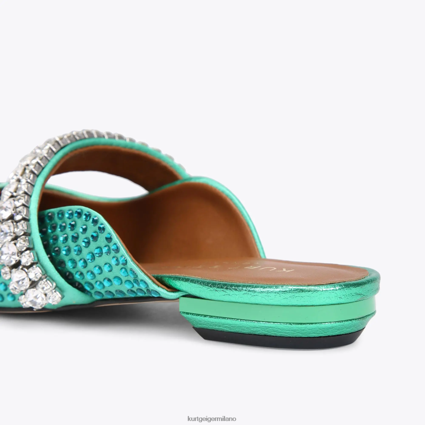 esso Kurt Geiger donne cristalli principeschi di Londra verde acqua 8024FF668 | calzature