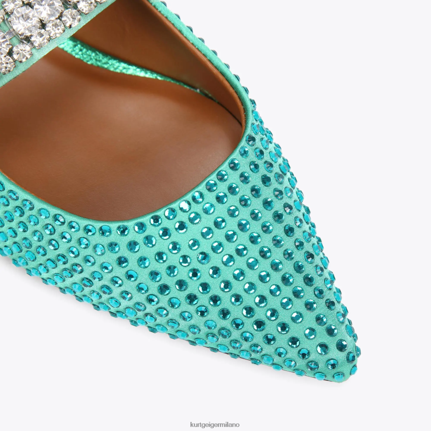 esso Kurt Geiger donne cristalli principeschi di Londra verde acqua 8024FF668 | calzature