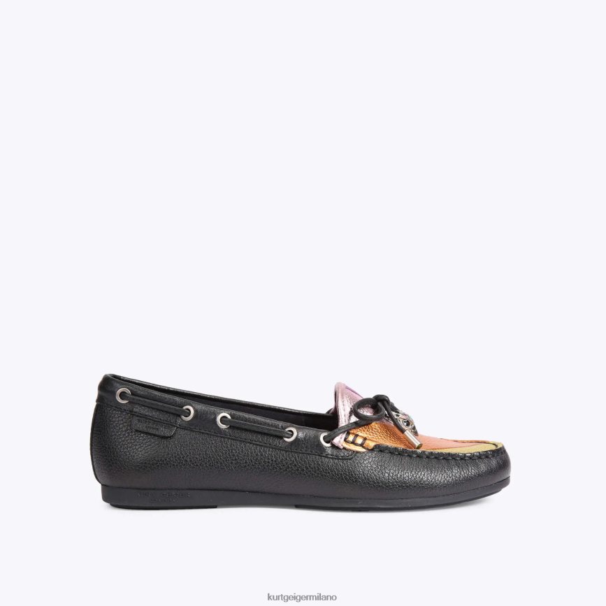 esso Kurt Geiger donne mocassino con aquila londinese altro nero 8024FF227 | calzature
