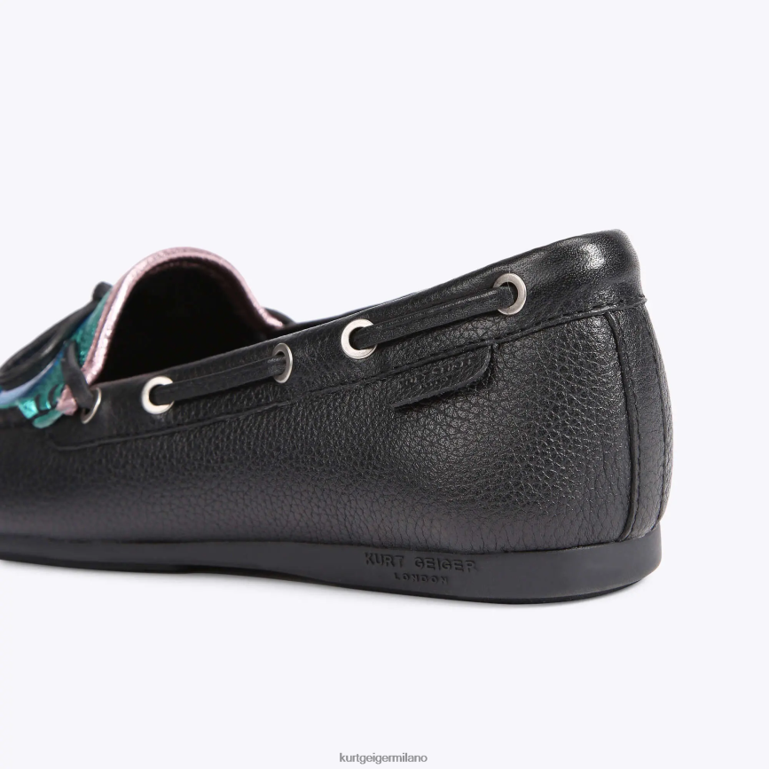 esso Kurt Geiger donne mocassino con aquila londinese altro nero 8024FF227 | calzature