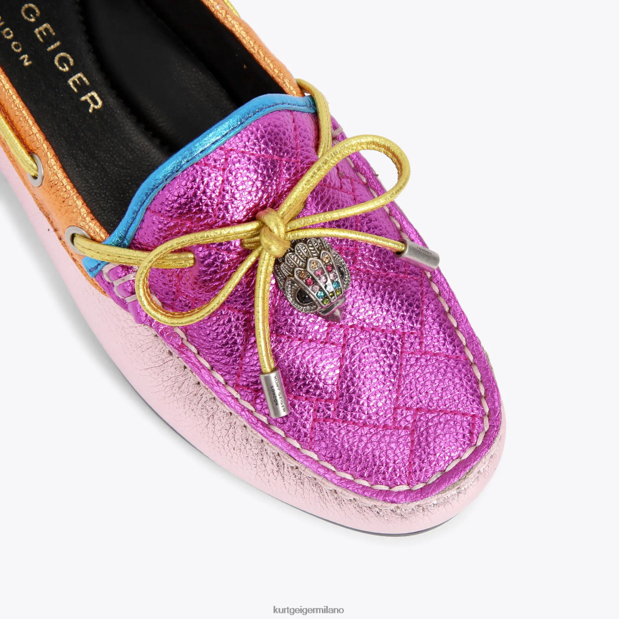 esso Kurt Geiger donne mocassino con aquila londinese combinazione rosa 8024FF218 | calzature