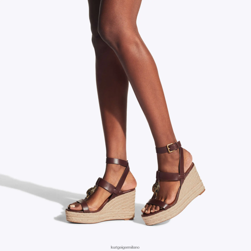 esso Kurt Geiger donne Espadrillas London Hampton T Bar marrone 8024FF426 | calzature