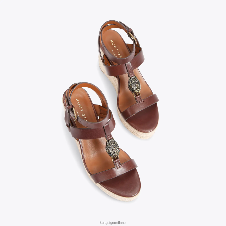 esso Kurt Geiger donne Espadrillas London Hampton T Bar marrone 8024FF426 | calzature