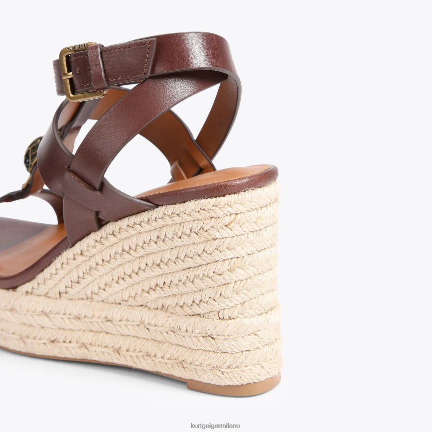 esso Kurt Geiger donne Espadrillas London Hampton T Bar marrone 8024FF426 | calzature