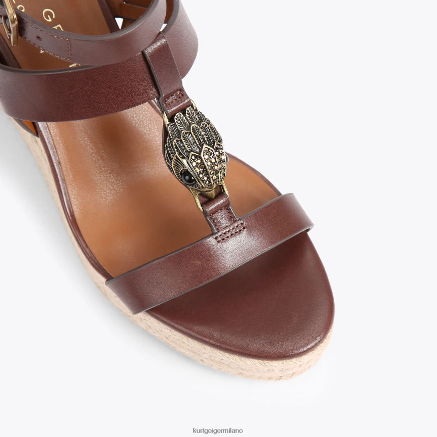 esso Kurt Geiger donne Espadrillas London Hampton T Bar marrone 8024FF426 | calzature