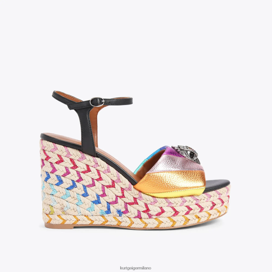 esso Kurt Geiger donne Espadrillas London Kensington 105 combinazione nera 8024FF220 | calzature