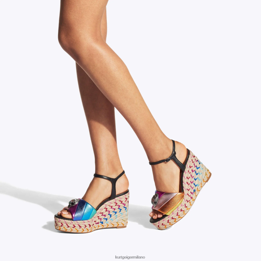 esso Kurt Geiger donne Espadrillas London Kensington 105 combinazione nera 8024FF220 | calzature