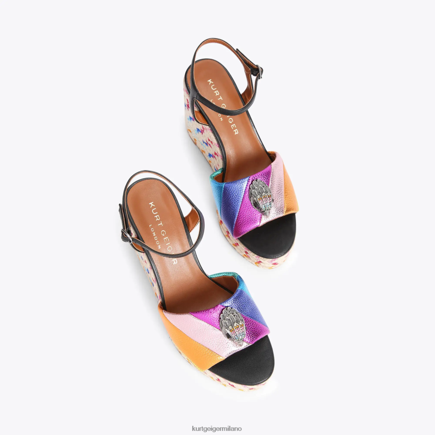 esso Kurt Geiger donne Espadrillas London Kensington 105 combinazione nera 8024FF220 | calzature