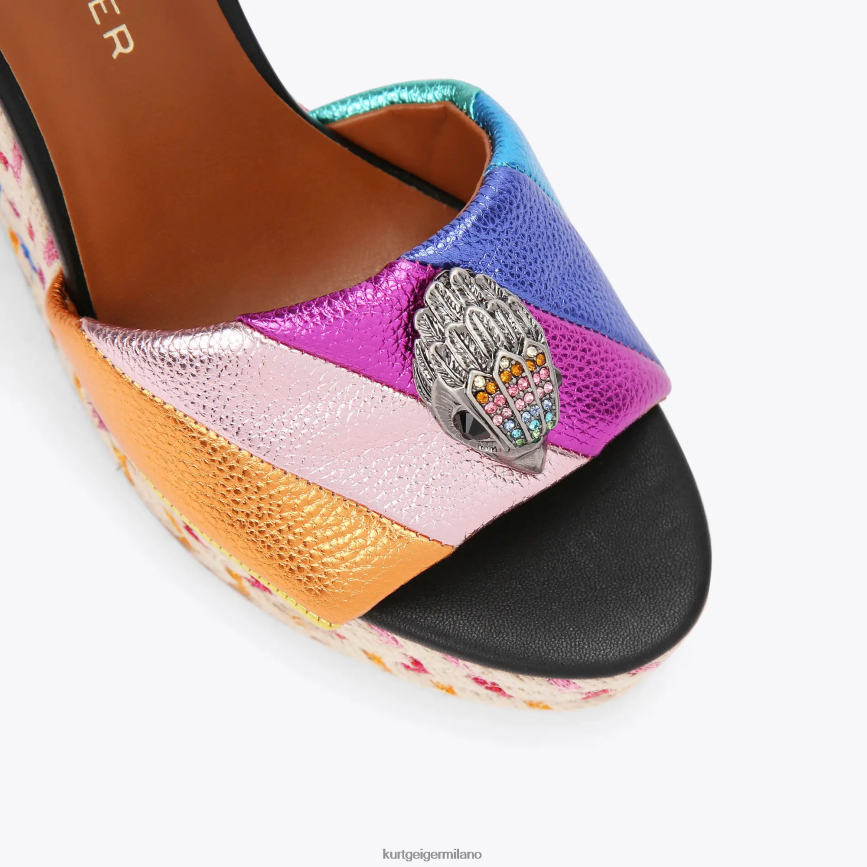 esso Kurt Geiger donne Espadrillas London Kensington 105 combinazione nera 8024FF220 | calzature