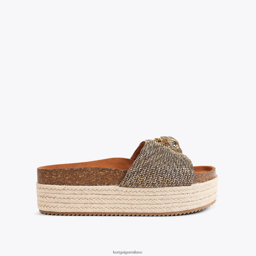 esso Kurt Geiger donne Londra Kensington flatform beige 8024FF440 | calzature