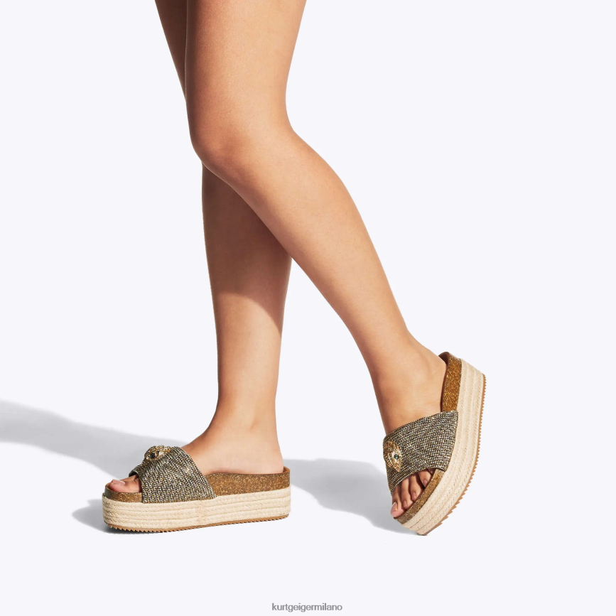 esso Kurt Geiger donne Londra Kensington flatform beige 8024FF440 | calzature