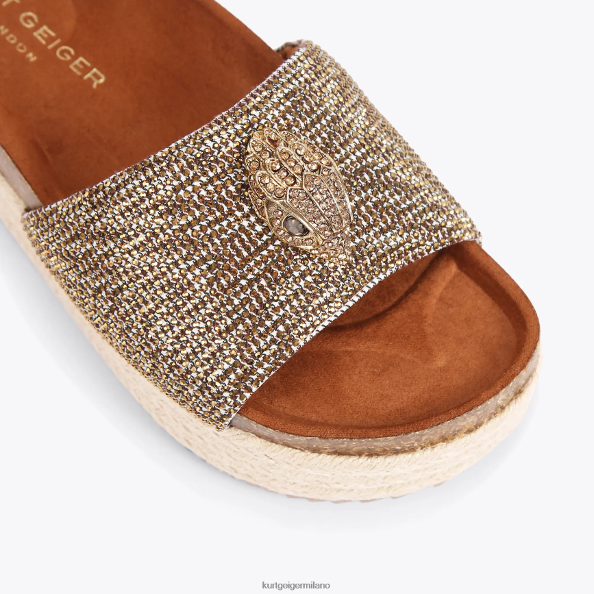 esso Kurt Geiger donne Londra Kensington flatform beige 8024FF440 | calzature