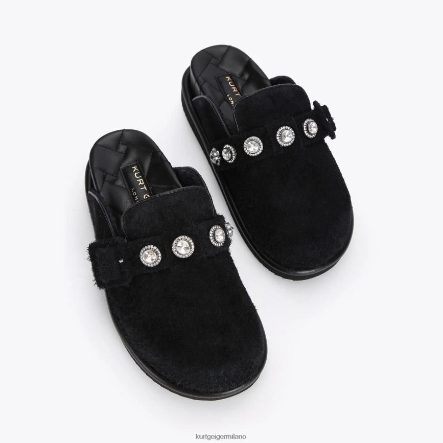 esso Kurt Geiger donne Sabot di cristallo London Orson nero 8024FF384 | calzature