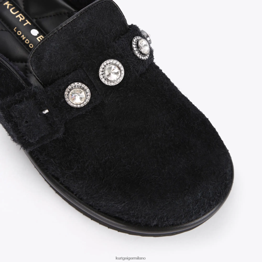 esso Kurt Geiger donne Sabot di cristallo London Orson nero 8024FF384 | calzature