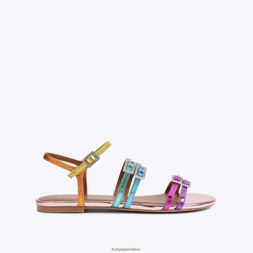 esso Kurt Geiger donne Sandalo piatto Pierra London multi/altro 8024FF224 | calzature