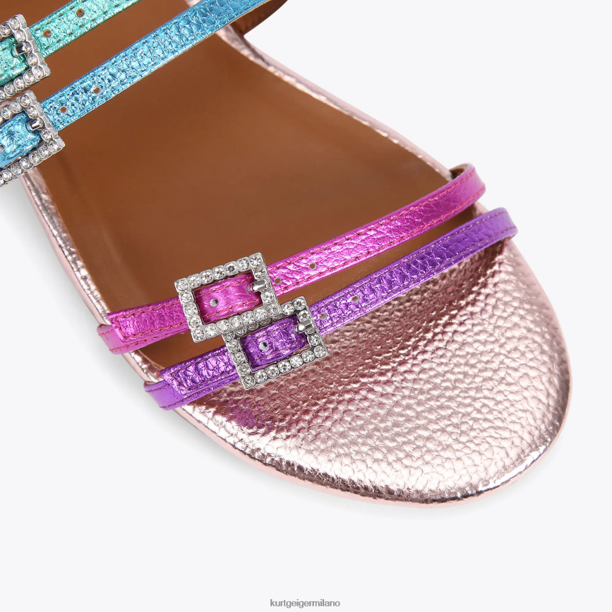 esso Kurt Geiger donne Sandalo piatto Pierra London multi/altro 8024FF224 | calzature