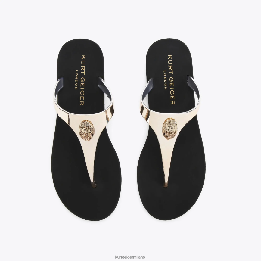 esso Kurt Geiger donne T-bar di Londra Maddison oro 8024FF429 | calzature