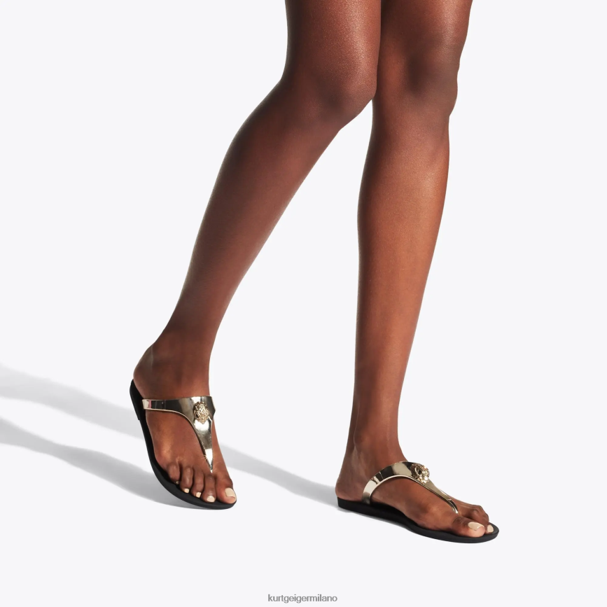 esso Kurt Geiger donne T-bar di Londra Maddison oro 8024FF429 | calzature