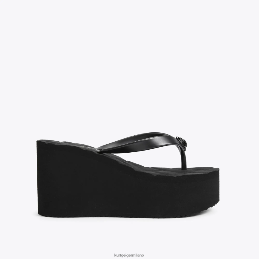 esso Kurt Geiger donne Zeppa infradito London Kensington nero 8024FF434 | calzature