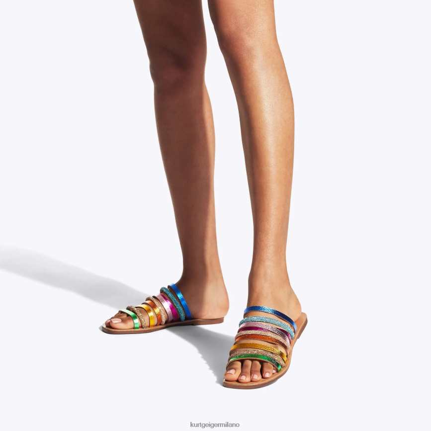 esso Kurt Geiger donne londra margherita arcobaleno combinazione di metalli 8024FF222 | calzature