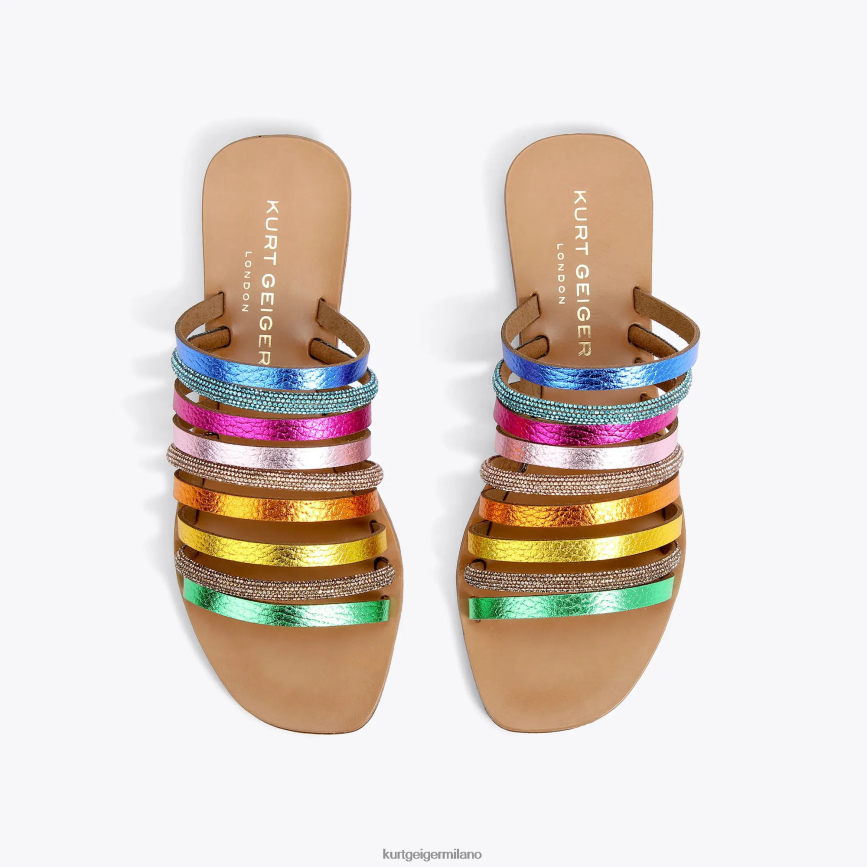 esso Kurt Geiger donne londra margherita arcobaleno combinazione di metalli 8024FF222 | calzature