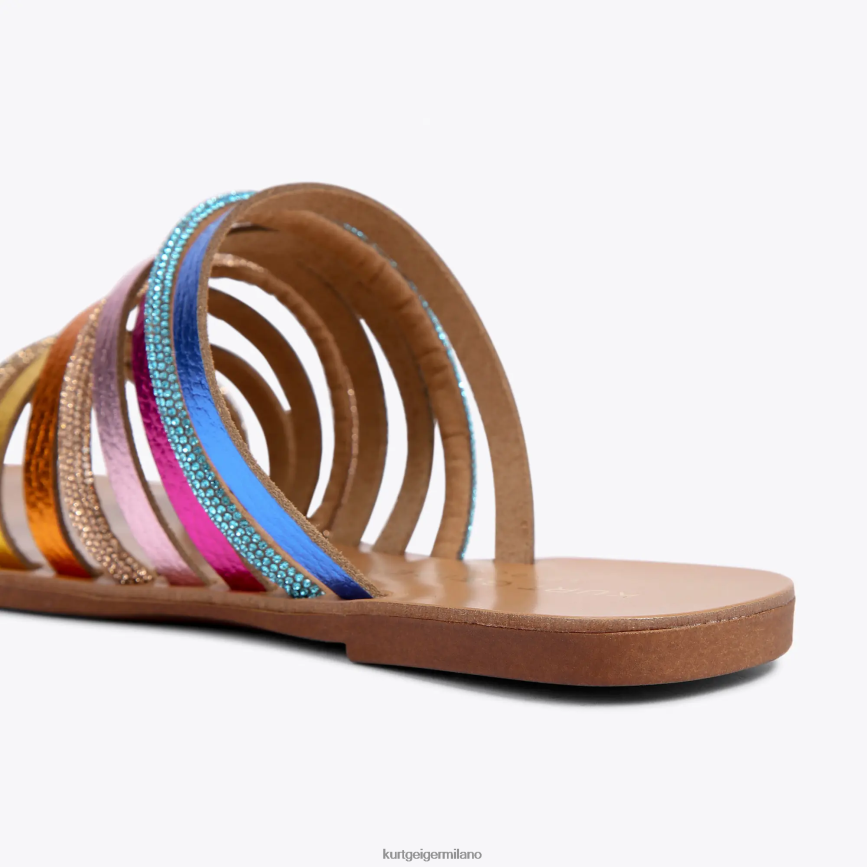 esso Kurt Geiger donne londra margherita arcobaleno combinazione di metalli 8024FF222 | calzature